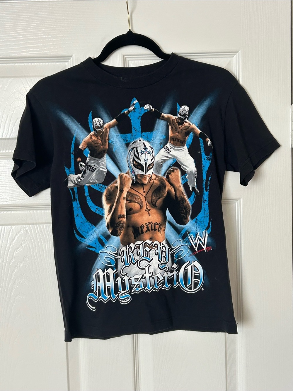 WWE Rey Mysterio Black T-Shirt World Wrestling Entertainment Youth Medium